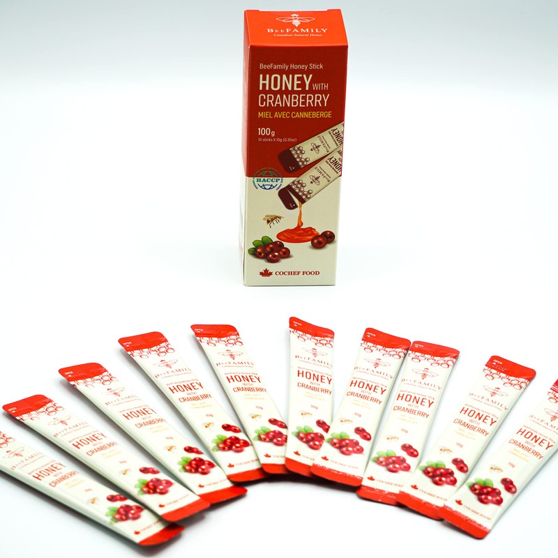 BeeFamily - Cranberry Honey Stick 300g Multi Pack
