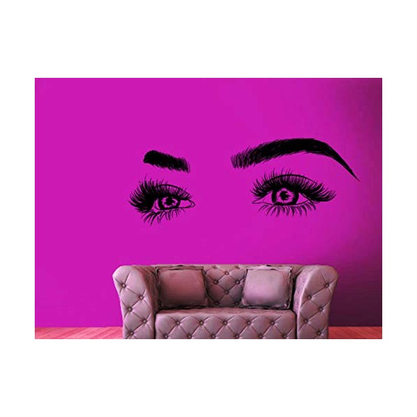 Custom Decal, Eyelashes decal,Eyelashes Eye Decal,Eyelashes Eye Sticker,Girls Eyes,Eyebrows Decal,Brow