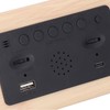 LED Digital Alarm Clock Multipurpose Wooden Clock with Voice Control
