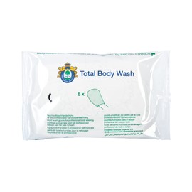 Noba Total Body Wash Moist Disposable Wash Mitts without Alcohol (1 Pack (8 Wipes))