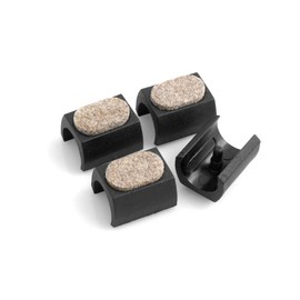 Design61 Felt Glides Set of 4 for Cantilever Chair Glides Floor Glides Diameter 24-25 mm Silencer Furniture Glides Clamp Shell Glides with Noise-Dampening Felt Sliding Surface