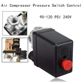 Pressure Switch Compressor, Pressure Switch Control Valve Air Compressor, Pressure Switch for Air Compressor for Quick Pressure Reduction 90-120PSI 240V from Poweka