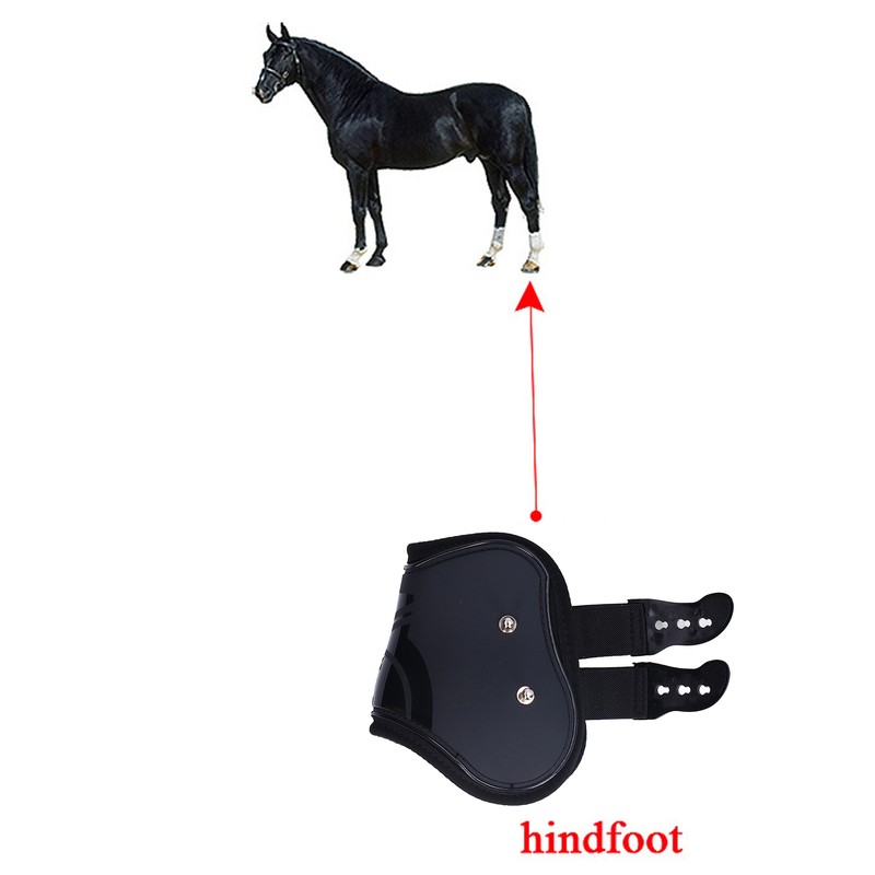 2Pcs Horse Tendon Boots Set Sturdy Adjustable PU Shell Tendon