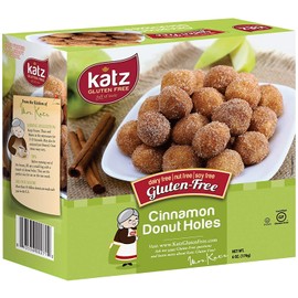 Katz Gluten Free Cinnamon Donut Holes | Dairy Free, Nut Free, Soy Free, Gluten Free | Kosher (1 Pack, 6 Ounce)