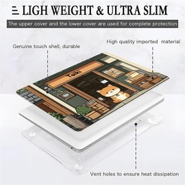 COTAIL Compatible with MacBook Air 13.3 13.6 Inch Case 2022 2021 2020 2019 Plastic Hard Shell Case Cover,13.3 Pro(A1706/A1708/A1989/A2159/A2289/A2338), A Cute Shiba