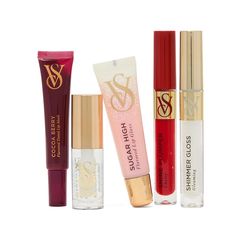 Victoria's Secret 5 Piece Assorted Lip Gloss Gift Set, Flavored