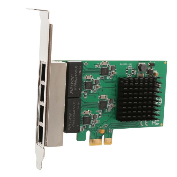 Syba PCI-Express 2.0, x4, 4-Port Gigabit Ethernet RJ45 Card, Realtek+ASMedi