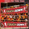 AKAIXI Large 9.8×2 ft Red Yellow and Black Touchdown Banner