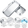 4 Pcs Small Instrument Tray, Stainless Steel Rectangular Laboratory Supplies