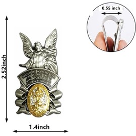 Generic Guardian Angel Visor Accessories Bless Driving Safety ，St Christopher Medal Car Saint Christopher Visor Clip， Religious Gift for Teens, Parent, Family, Friend, New and Old Driver, ZC2421