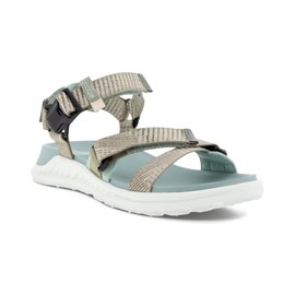 ECCO Women's Exowrap W Sandal, Sage Beige Ice Flower