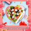 Tioncy 4 Pcs Ceramic Heart Shaped Plates 9 Inches Porcelain