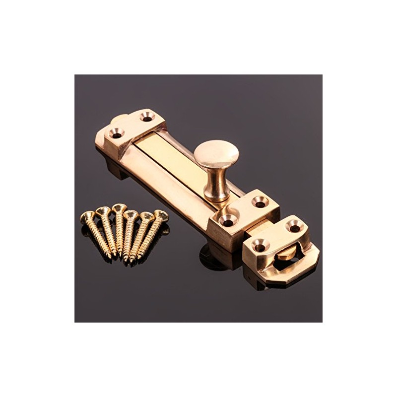 2X Heavy Duty 4"/100mm Solid Brass Slide Door Bolts -