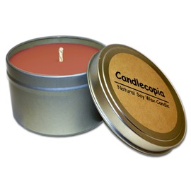 Candlecopia Seriously Cinnamon Strongly Scented Hand Poured Vegan Travel Tin Candle, 8 Ounce Tin