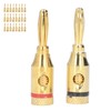 24Pcs/Set Gold Plated Banana Plugs Quick Connectors Universal for Car