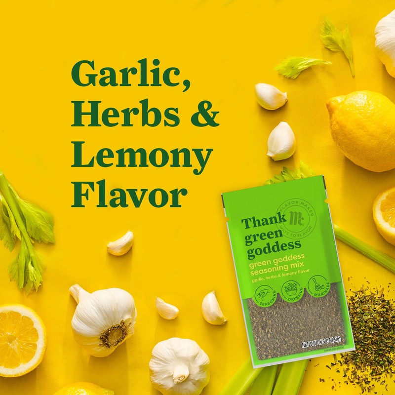 McCormick Green Goddess Seasoning Mix, Flavor Maker, 0.75 oz (Pack
