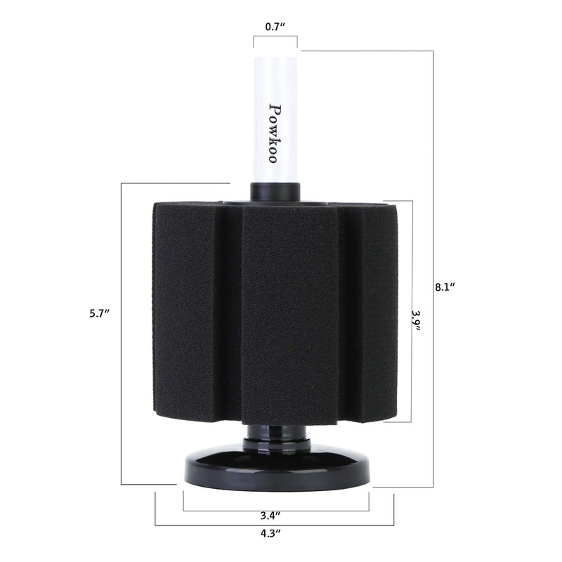 Powkoo Sponge Filter Aquarium Filter Sponge for Pond Fish Tank