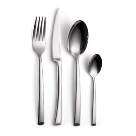 ECHTWERK Avelino Cutlery Set, Silver Edition, 16 Pieces, Cutlery for up to 4 People, 18/10 Stainless Steel, High Gloss, High-Quality Cutlery Set, for Dining Table, Table Decoration for Weddings and