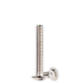 WELLOCKS Cabinet Handle Screws | M4×25mm Machine Screws Assortment | Pan Washer Head Metal Phillips Screws Kit | for Cabinet Drawer Cupboard Closet Pulls Knobs (D15025) | Silver | 30 PCS