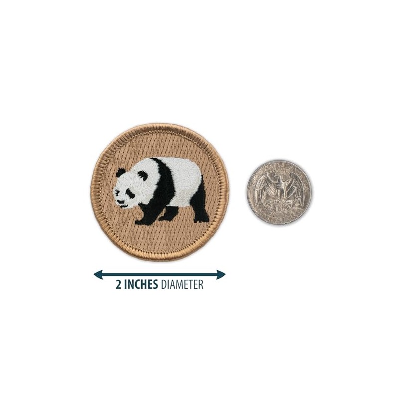 Panda Patrol Patch - 2" Diameter Round Embroidered Patch (Iron-on)