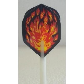 McCoy Power Max Standard Solid Flames on Fire Dart Flight