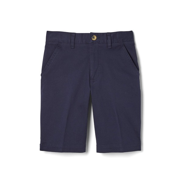 French Toast Boys' Flat Front Short with Adjustable Waist, Navy,