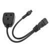 IEC320 C14 Male to C5 and Female Power Cord C14