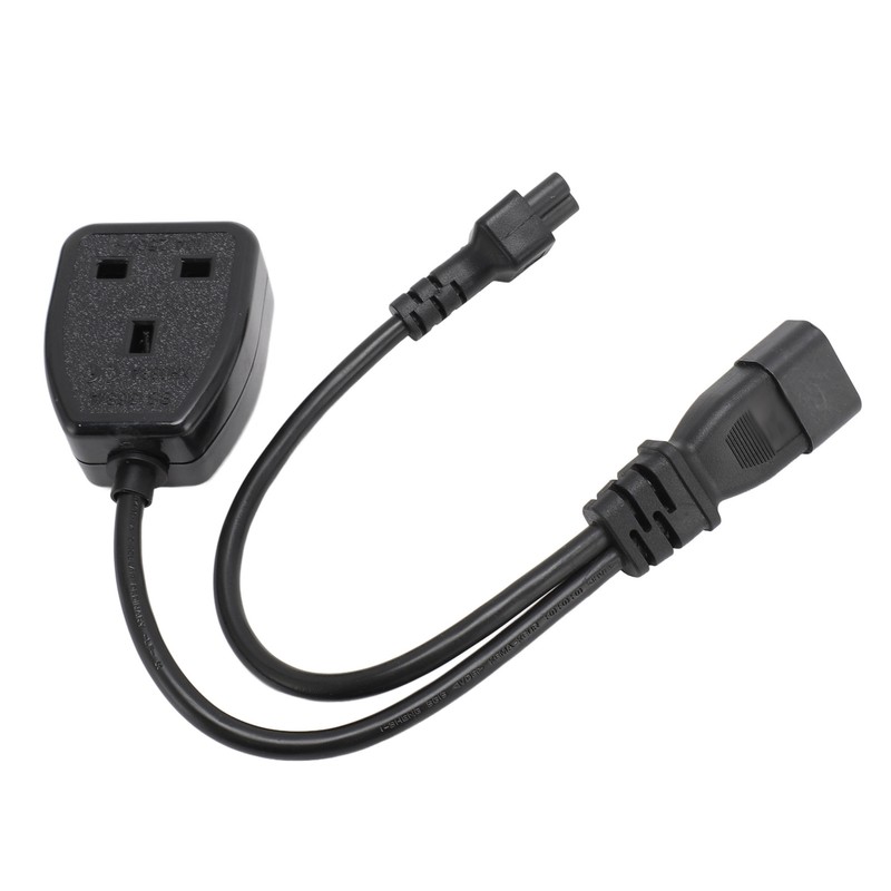 IEC320 C14 Male to C5 and Female Power Cord C14