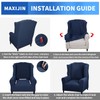 MAXIJIN Elastic Armchair Cover with Ears, 1 Piece, Jacquard Sofa