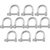 Versandbox24 Pack of 10 Round Shackles 5 mm Stainless Steel
