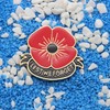 2 Pcs 6 Pcs 12 Pcs Red Poppy Pins Lapel