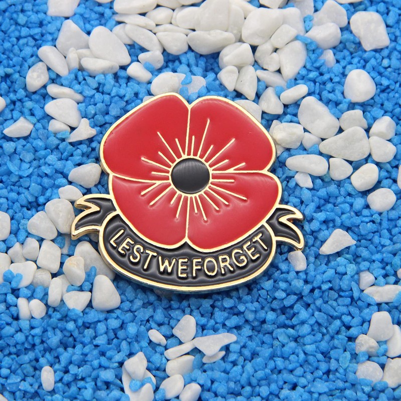 2 Pcs 6 Pcs 12 Pcs Red Poppy Pins Lapel