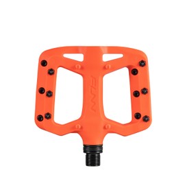Funn Taipan S Glass Fiber Reinforced Thermoplastic Bike Pedals with 9/16-inch CrMo Axles for MTB/BMX/Urban/Gravel Riding, Suitable for Youth, Kids and Young Riders (Orange)