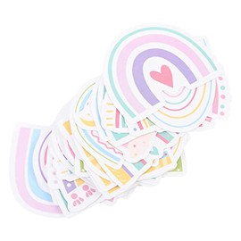 EXCEART 100 Piezas Arcoíris Pegatinas Pequeñas Calcomanías De Arco Iris Mini Calcomanías De Arcoíris Nube Arcoiris Pegatinas Pegatina Mini Arcoiris Papel Pequeño Niño Sello