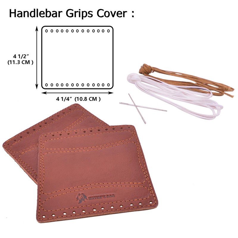 Leather Motorcycle Brake Clutch Covers, Handlebar Hand Grip Covers Throttle