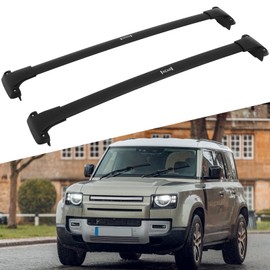 cciyu Roof Rack Cross Bars for Land Rover Defender 110 2020-2022,for Land Rover Defender 90 2021-2022 Fits Side Rails Models ONLY Car Cross Bar for Rooftop Cargo Carrier Kayak Snowboard Skiboard