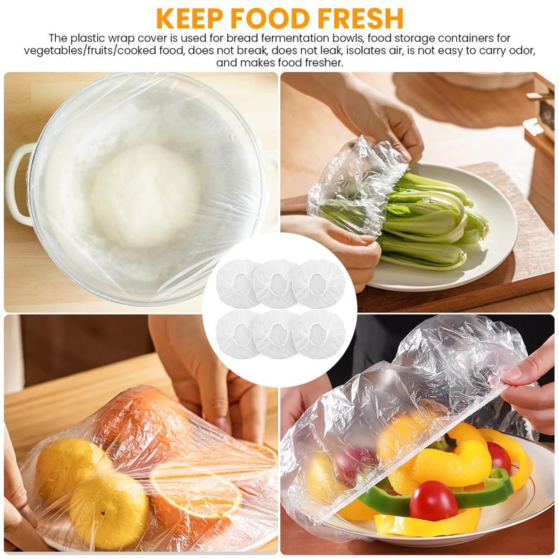 100PCS Bowls Covers and 1pc Dough Scraper for Bread Proofing