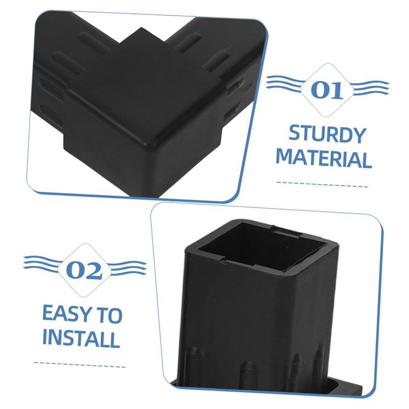 SHINEOFI 10pcs Plastic Square Tubing Connector Fittings Shape Joints for