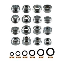 16 PCS Faucet Adapter Kit Kitchen Aerator Adapter Male Female Set M22 Sink for Household Faucets of Different Specifications Connecting Garden Hose Water Filter Standard Hose Via Diverter