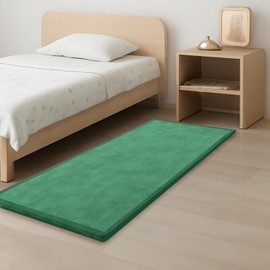 PaPaMat Baby Play Mat for Kids Room,Extra Thick Elasti-Foam Anti-Fall Cushion Mat for Babies,Toddlers,Infants,Water-Repellent&Non-Slip Bedroom Bedside Rugs(Emerald)