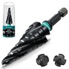 LIBRATON Four Spiral Flute Step Drill Bit, M35 Cobalt Unibit