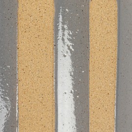 Bloomingville 5.5 Inches Round Stoneware Wax Relief Stripes, Holds 4 Inches Pot, Lilac Color and Brown Planter