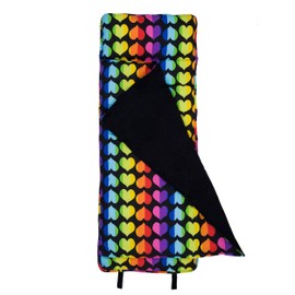 Wildkin Original Nap Mat with Pillow for Toddler Boys and Girls, Ideal for Daycare and Preschool, Measures 50 x 1.5 x 20 Inches, Mom's Choice Award Winner, BPA-Free (Rainbow Hearts)