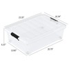 Fiazony 25 L Clear Plastic Bins for Under Bed Storage,