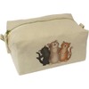 'Singing Cat Trio' Canvas Wash Bag/Makeup Case (CS00040030)