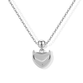 Gold-Plated Crescent Moon and Star Pendant Necklace, Dainty Chain, Crystal Accent (Moon, KC Gold)