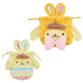 Sanrio 150771 Pompompurin Drawstring Set of 2 Easter Rabbit Pudding, 9.8 x 10.0 x 1.2 inches (25 x 25.5 x 3 cm), Character