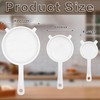 3 Pcs Plastic Nylon Mesh Strainer Colander with Handle Double