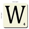 Alphabet Coasters - Letter W | 90mm x 90mm MDF