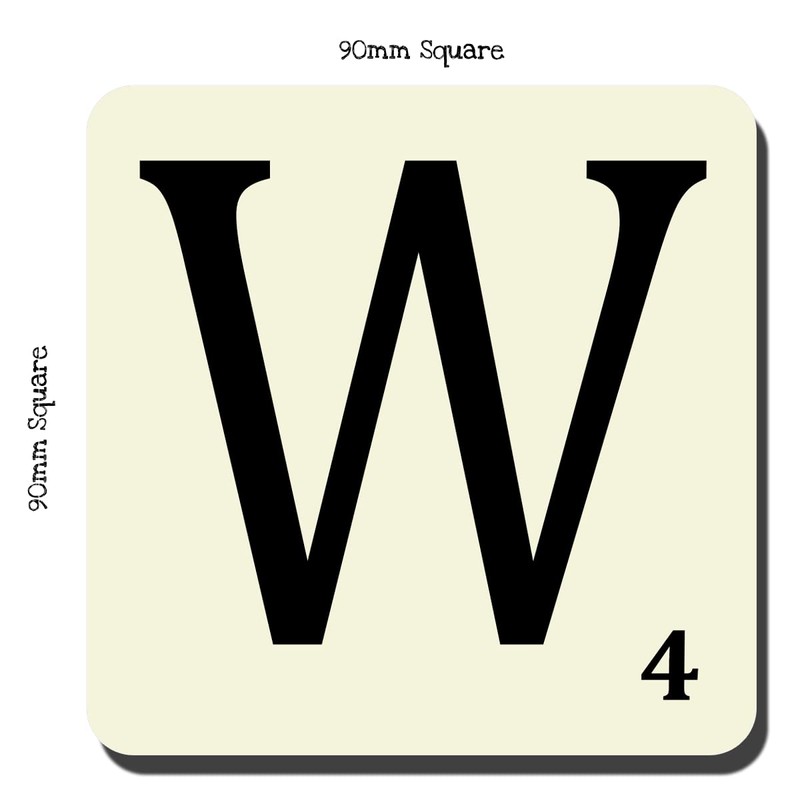 Alphabet Coasters - Letter W | 90mm x 90mm MDF